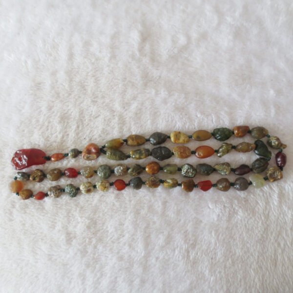 gobi agate raw stone necklace – authentic desert gem jewelry (n638)
