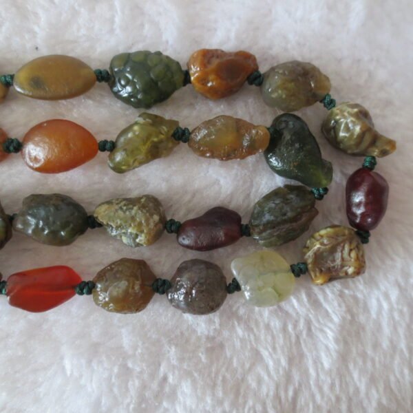 gobi agate raw stone necklace – authentic desert gem jewelry (n638)