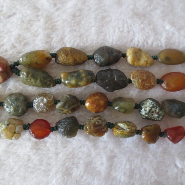 gobi agate raw stone necklace – authentic desert gem jewelry (n638)