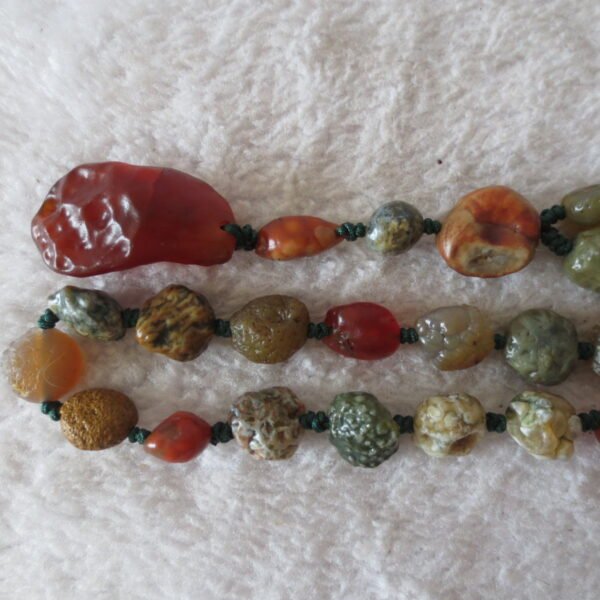 gobi agate raw stone necklace – authentic desert gem jewelry (n638)