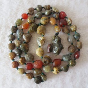 gobi agate raw stone necklace – authentic desert gem jewelry (n641)