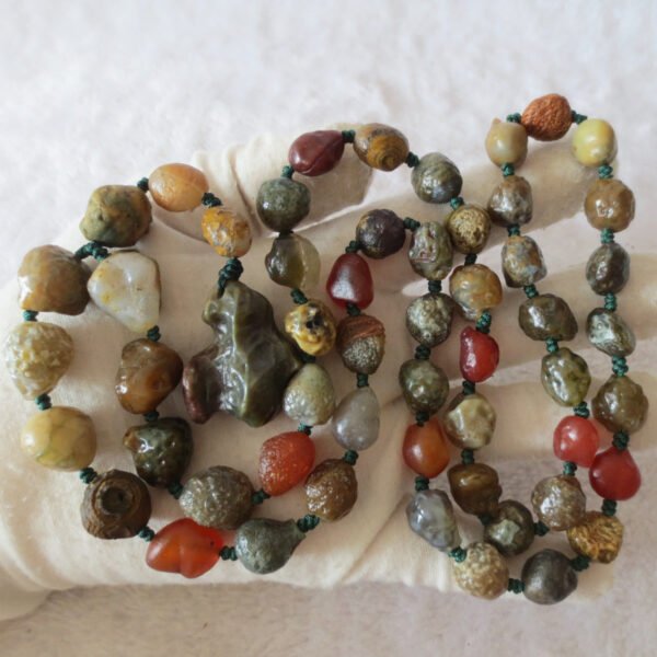 gobi agate raw stone necklace – authentic desert gem jewelry (n641)