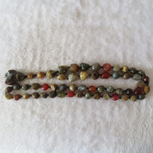 gobi agate raw stone necklace – authentic desert gem jewelry (n641)