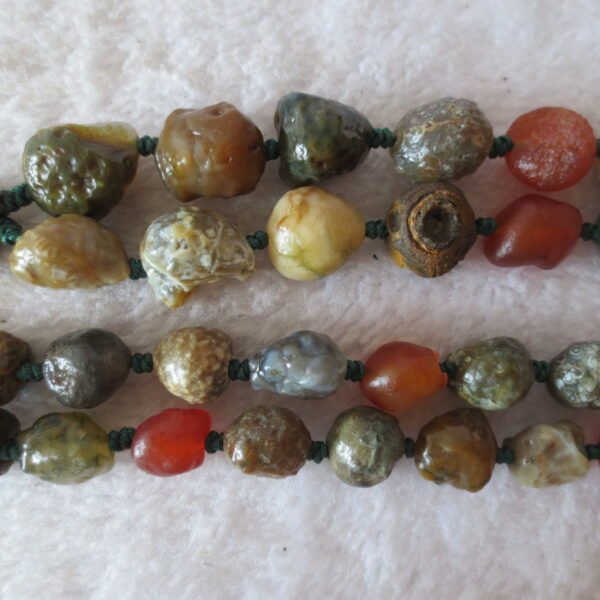 gobi agate raw stone necklace – authentic desert gem jewelry (n641)
