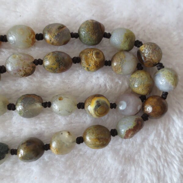 gobi agate raw stone necklace – authentic desert gem jewelry (n644)