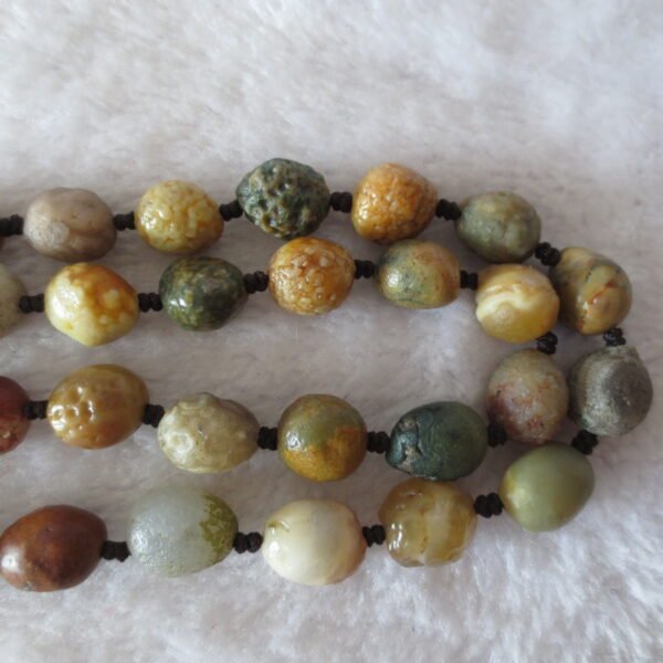 gobi agate raw stone necklace – authentic desert gem jewelry (n646)