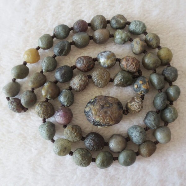 gobi agate raw stone necklace – authentic desert gem jewelry (n647)