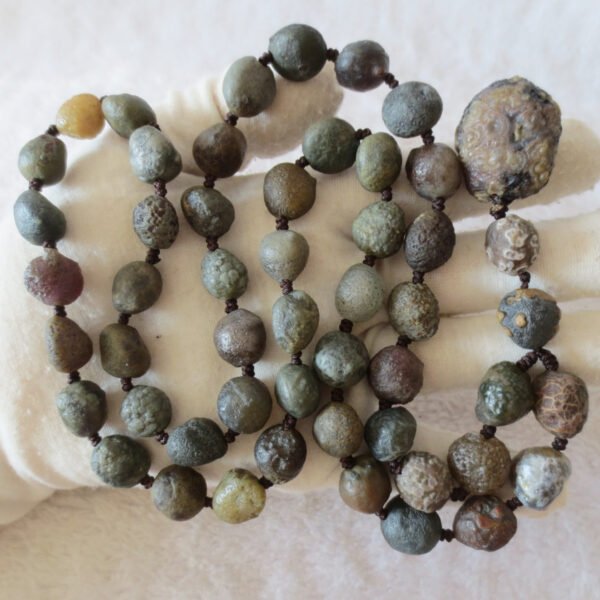 gobi agate raw stone necklace – authentic desert gem jewelry (n647)
