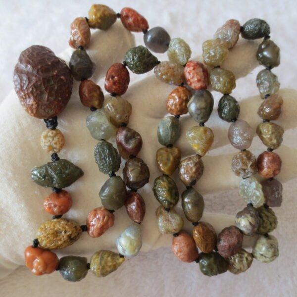 gobi agate raw stone necklace – authentic desert gem jewelry (n65)