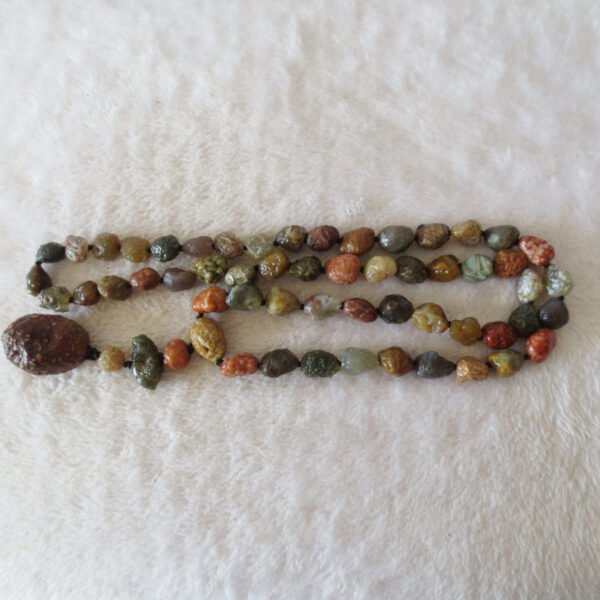 gobi agate raw stone necklace – authentic desert gem jewelry (n65)