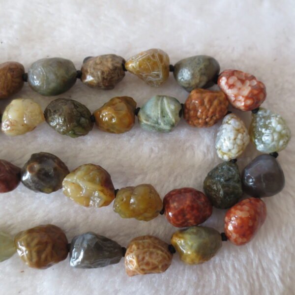 gobi agate raw stone necklace – authentic desert gem jewelry (n65)