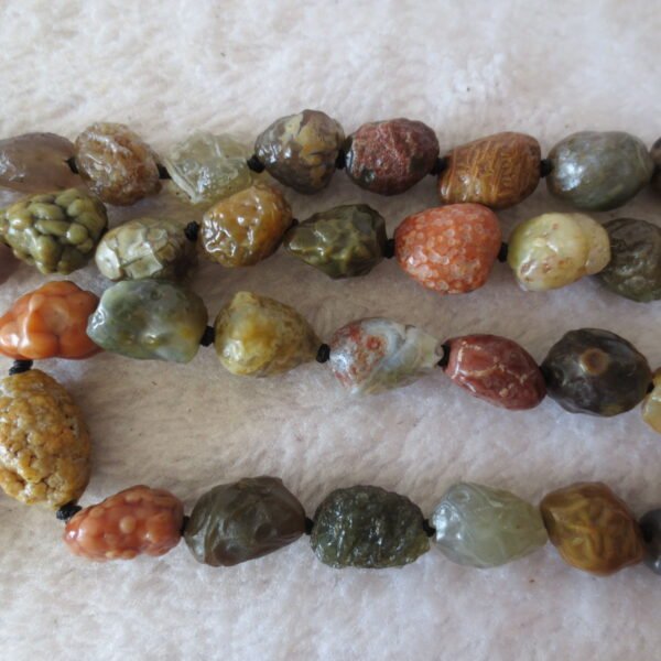 gobi agate raw stone necklace – authentic desert gem jewelry (n65)