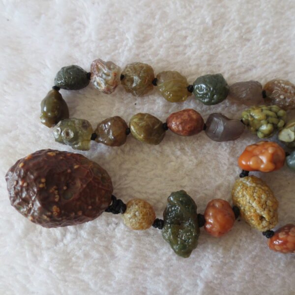 gobi agate raw stone necklace – authentic desert gem jewelry (n65)