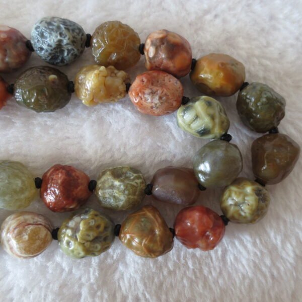 gobi agate raw stone necklace – authentic desert gem jewelry (n654)