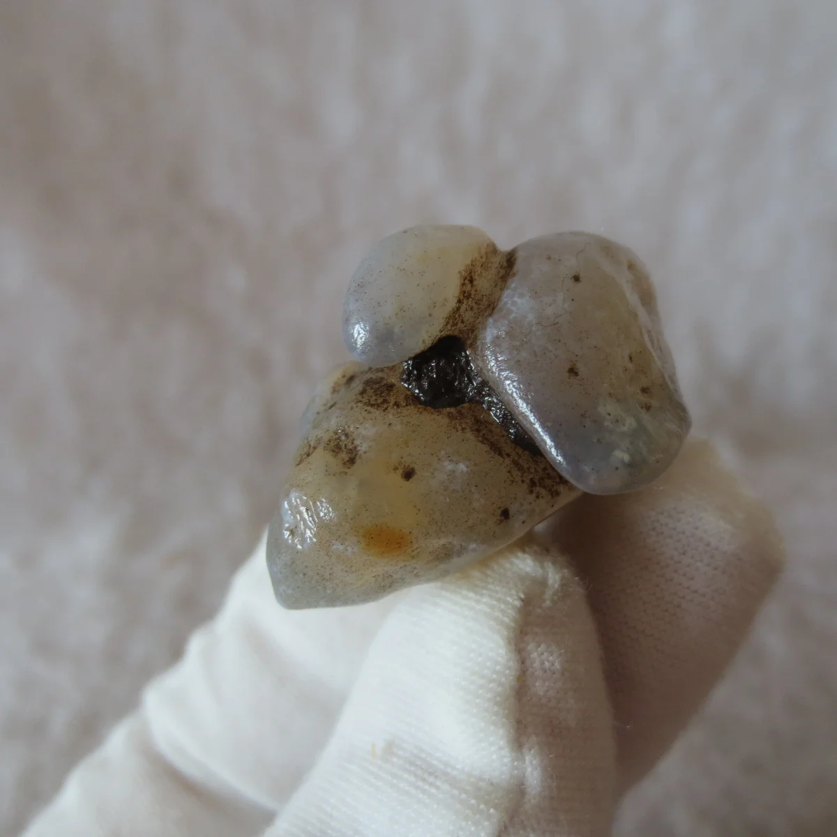 natural thumb eye gobi agate desert raw stone mineral (f46)