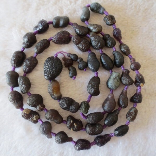 gobi agate raw stone necklace – authentic desert gem jewelry (n667)