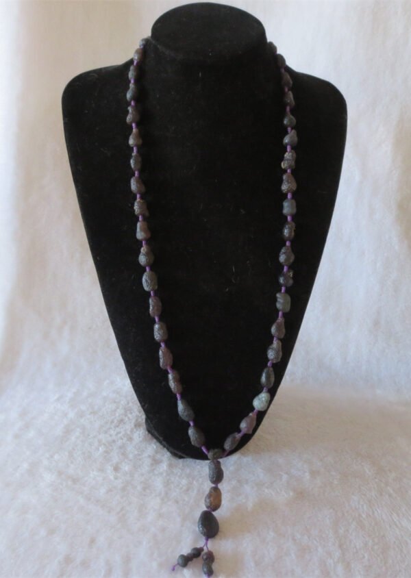 gobi agate raw stone necklace – authentic desert gem jewelry (n667)