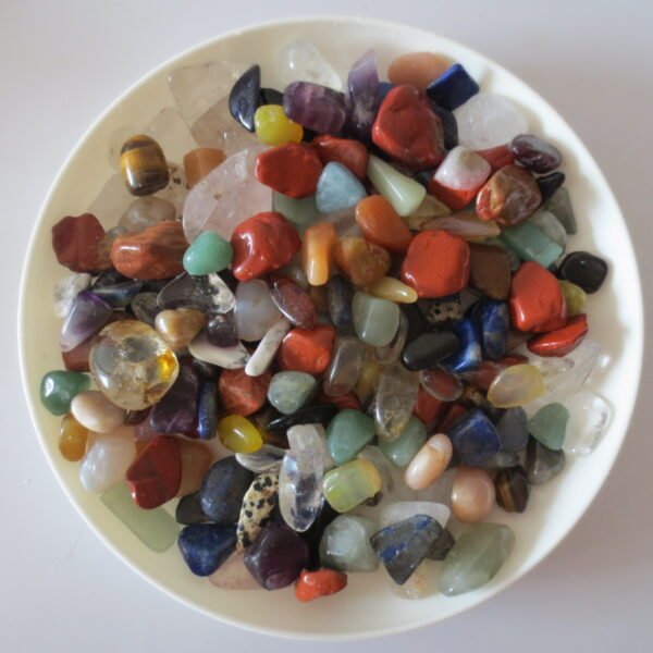 assorted natural polished crystal chips bulk healing gemstones for crafts, decor & meditation (p21) (copy)
