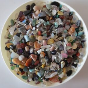 assorted natural polished crystal chips bulk healing gemstones for crafts, decor & meditation (p22)