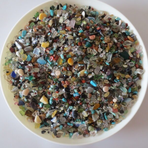 assorted natural polished crystal chips bulk healing gemstones for crafts, decor & meditation (p23)