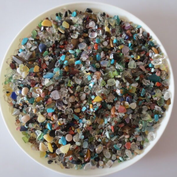 assorted natural polished crystal chips bulk healing gemstones for crafts, decor & meditation (p23)