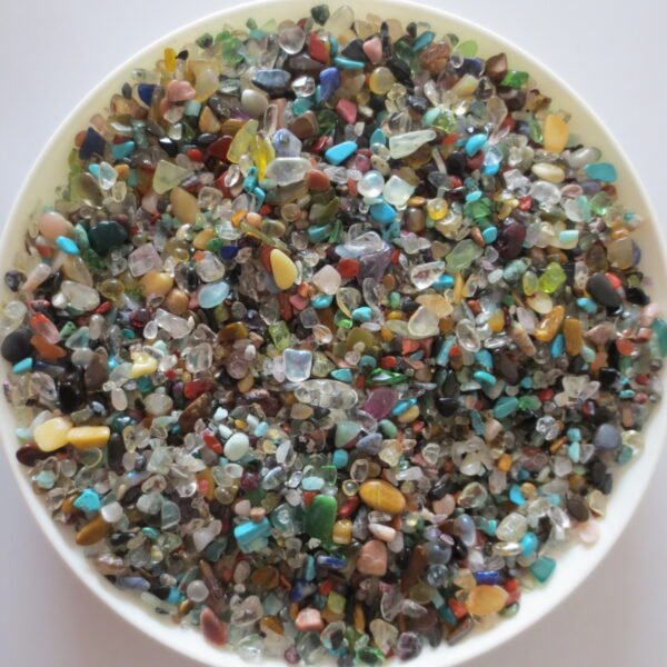 assorted natural polished crystal chips bulk healing gemstones for crafts, decor & meditation (p23)
