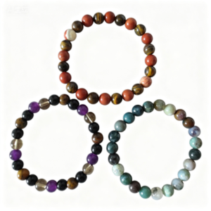 gobi agate raw stone bracelet – authentic desert gem jewelry (b296)