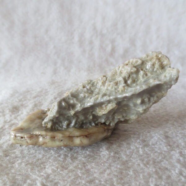 mountain shaped gobi wind carved layered agate natural rough stone specimen (v04)