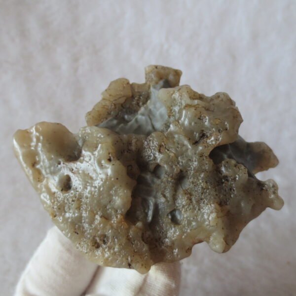 mountain shaped gobi wind carved layered agate natural rough stone specimen (v05)