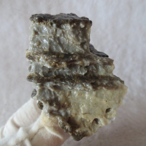 mountain shaped gobi wind carved layered agate natural rough stone specimen (v06)
