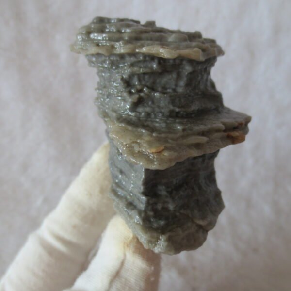 mountain shaped gobi wind carved layered agate natural rough stone specimen (v07)