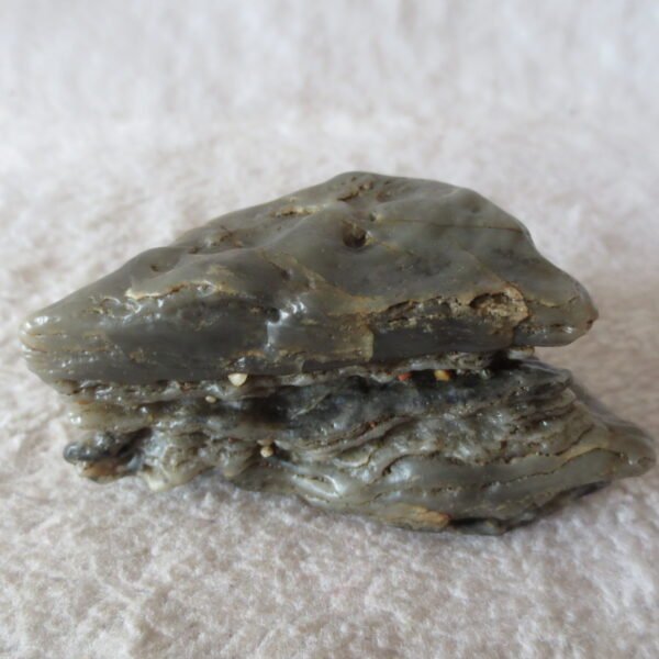 mountain shaped gobi wind carved layered agate natural rough stone specimen (v09)