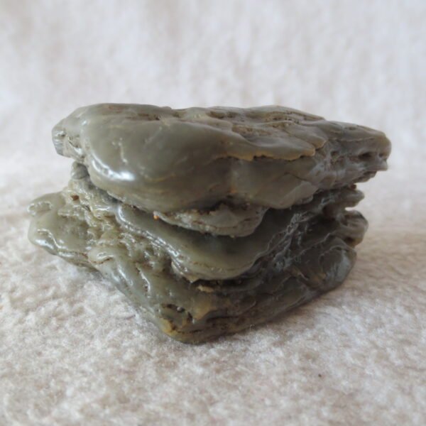 mountain shaped gobi wind carved layered agate natural rough stone specimen (v09)