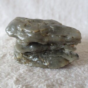 mountain shaped gobi wind carved layered agate natural rough stone specimen (v09)