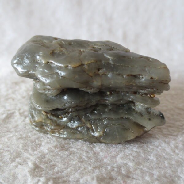 mountain shaped gobi wind carved layered agate natural rough stone specimen (v09)
