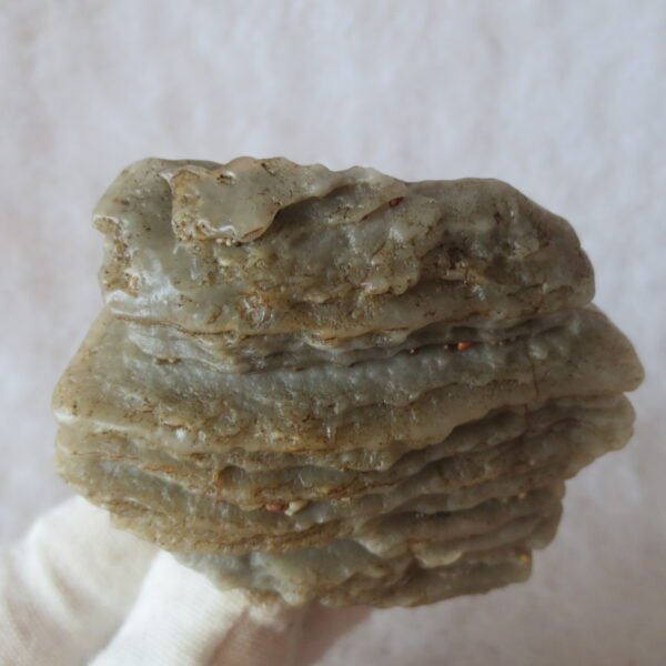 mountain shaped gobi wind carved layered agate natural rough stone specimen (v10)