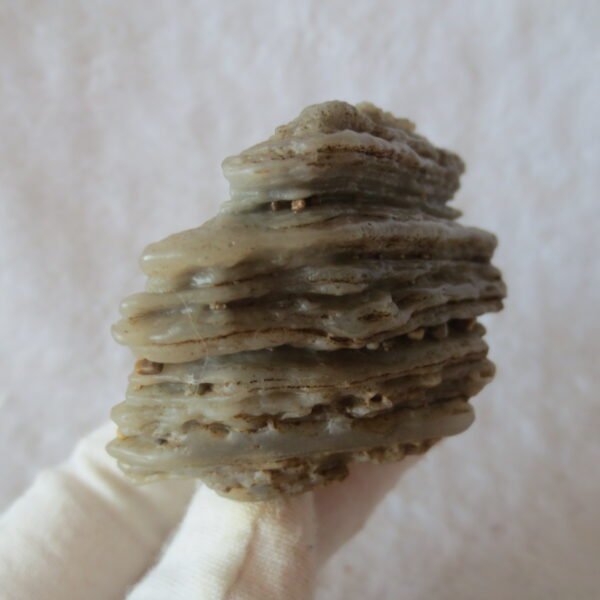 mountain shaped gobi wind carved layered agate natural rough stone specimen (v10)