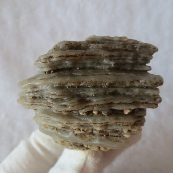 mountain shaped gobi wind carved layered agate natural rough stone specimen (v10)