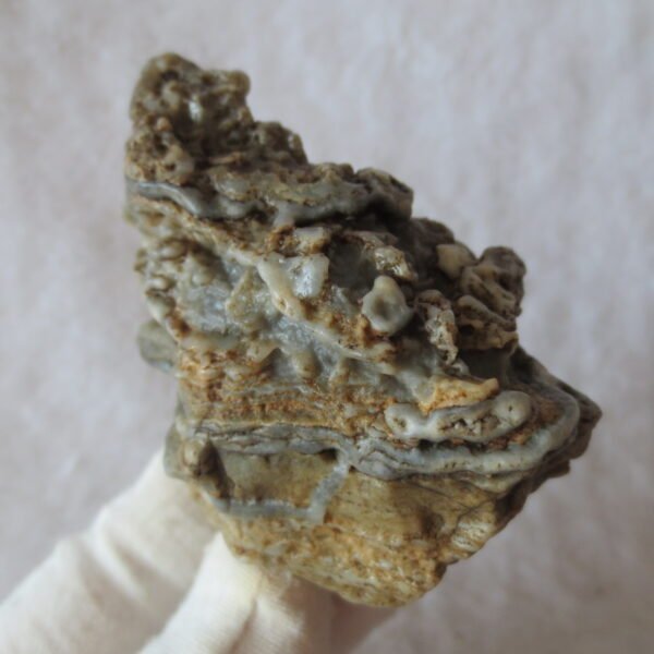 mountain shaped gobi wind carved layered agate natural rough stone specimen (v11)