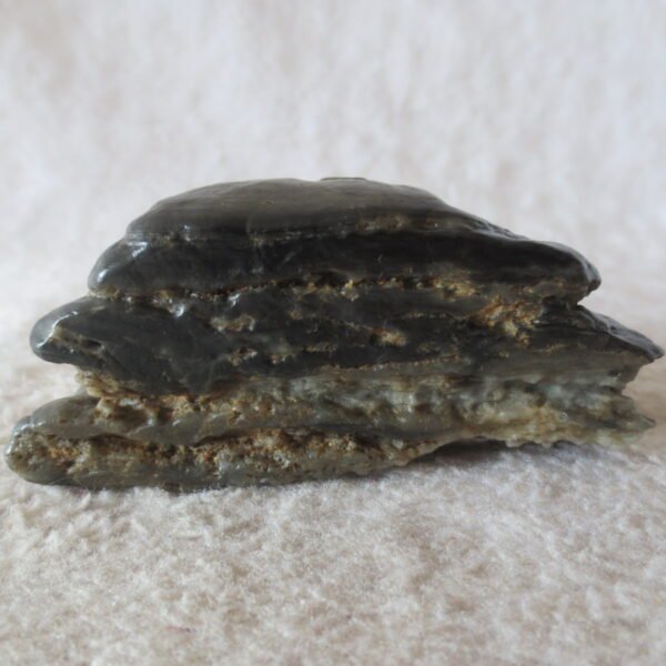 mountain shaped gobi wind carved layered agate natural rough stone specimen (v12)