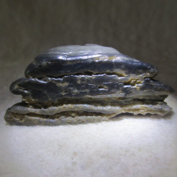 mountain shaped gobi wind carved layered agate natural rough stone specimen (v12)