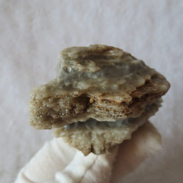 mountain shaped gobi wind carved layered agate natural rough stone specimen (v13)