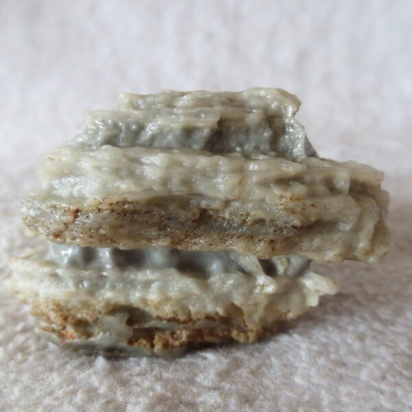 mountain shaped gobi wind carved layered agate natural rough stone specimen (v13)