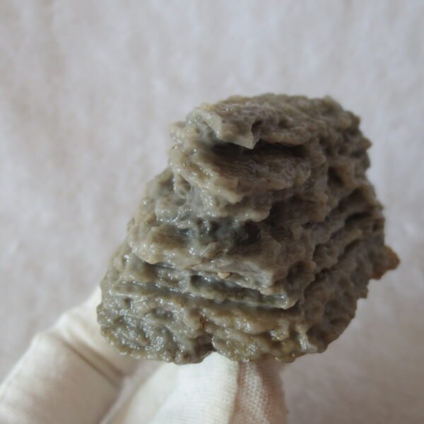 mountain shaped gobi wind carved layered agate natural rough stone specimen (v14)