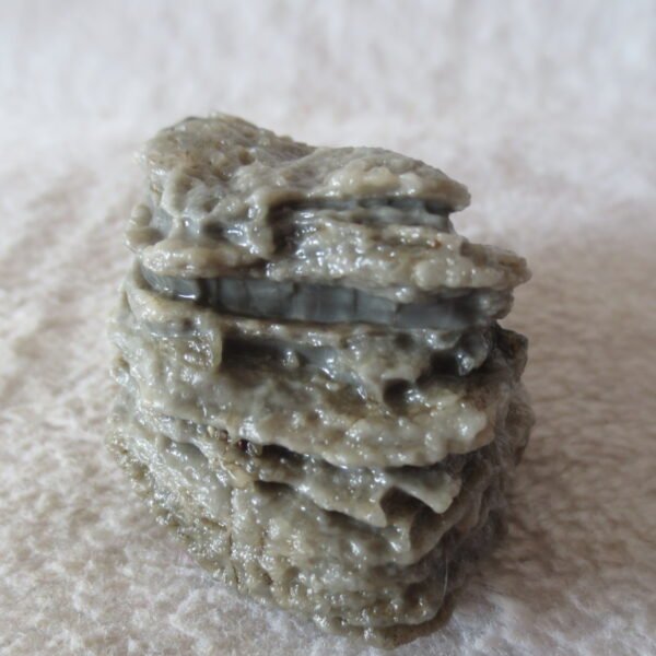 mountain shaped gobi wind carved layered agate natural rough stone specimen (v14)