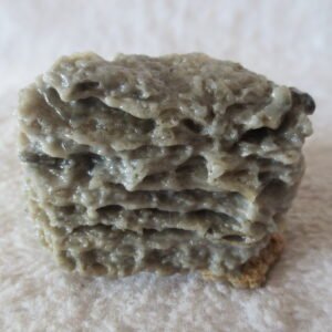 mountain shaped gobi wind carved layered agate natural rough stone specimen (v14)