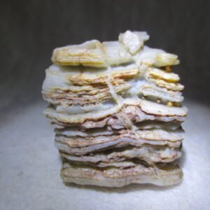 mountain shaped gobi wind carved layered agate natural rough stone specimen (v16)