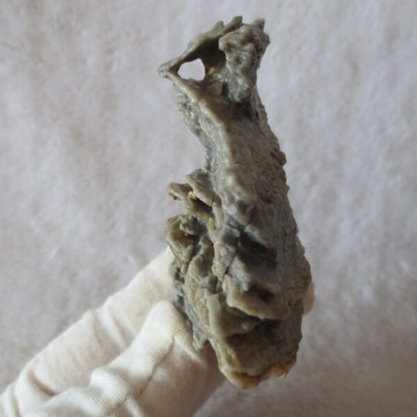mountain shaped gobi wind carved layered agate natural rough stone specimen (v18)