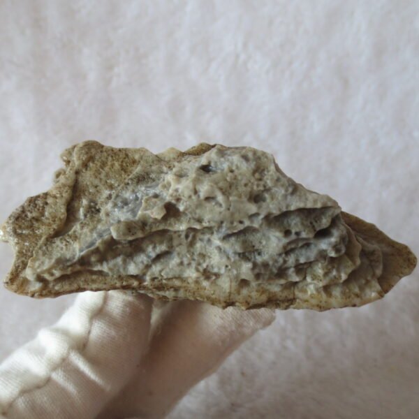 mountain shaped gobi wind carved layered agate natural rough stone specimen (v18)