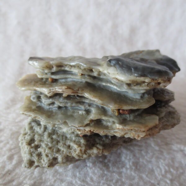 mountain shaped gobi wind carved layered agate natural rough stone specimen (v21)